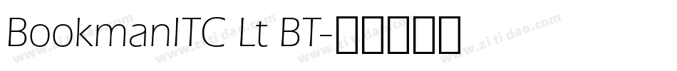 BookmanITC Lt BT字体转换